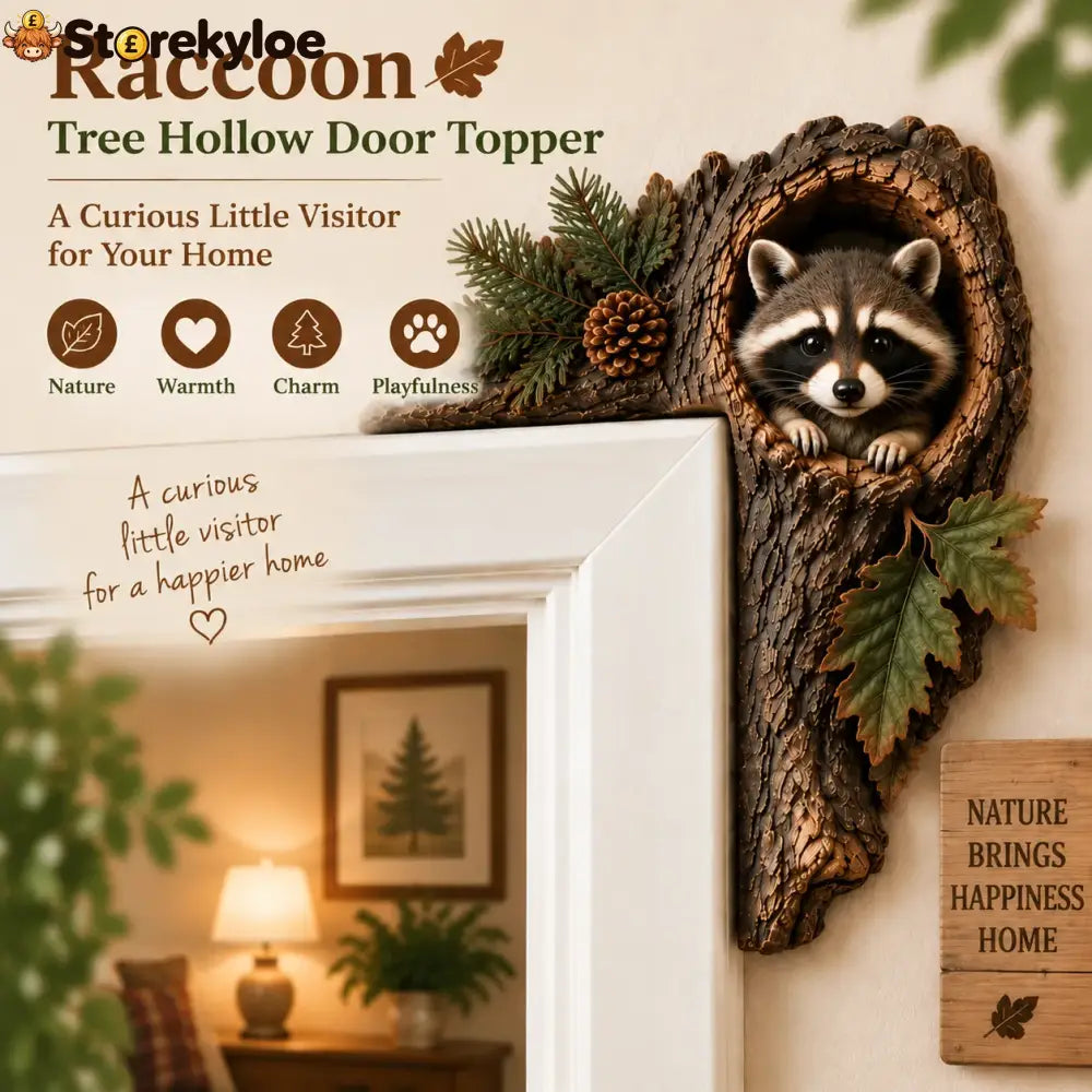 ⏰LAST DAY 50% OFF 🐿️ 3D Chipmunk Tree Hollow Door Topper | Woodland Animal Doorway Decor For Cozy Nature Homes