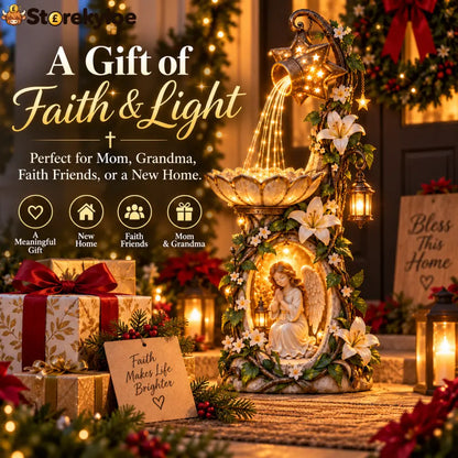 🔥 Last Day 49% OFF👼✨ Angel Starlight Garden Fountain™ – Faith-Inspired Lighted Outdoor Decor