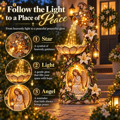 🔥 Last Day 49% Off👼✨ Angel Starlight Garden Fountain™ – Faith-inspired Lighted Outdoor Decor