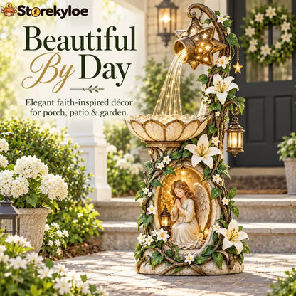 🔥 Last Day 49% Off👼✨ Angel Starlight Garden Fountain™ – Faith-inspired Lighted Outdoor Decor