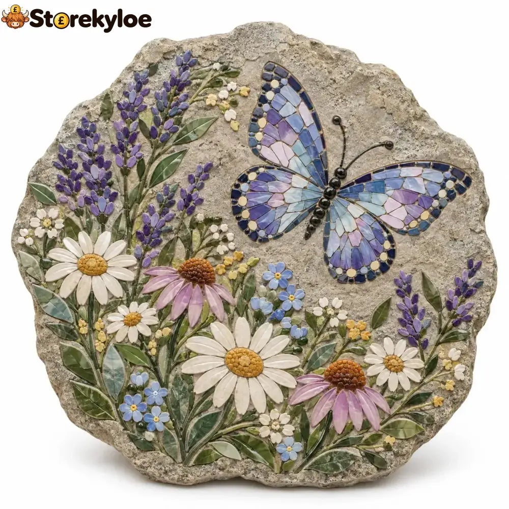 ⏳ Last Day 49% Off – 🦋 Beginner-friendly Butterfly Wildflower Mosaic Diy Kit | Complete Kit With Pre-cut Tiles Adhesive