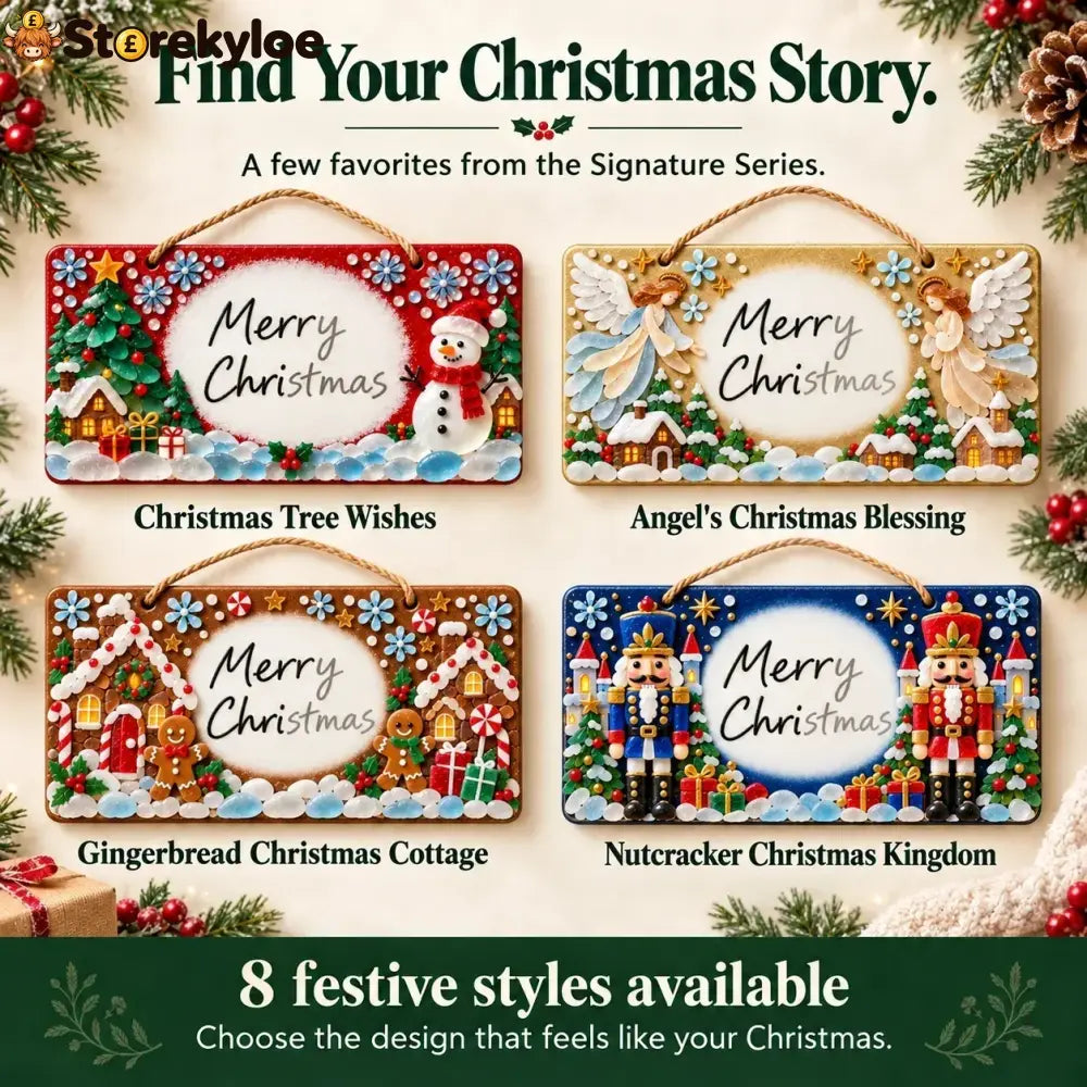 ⏳ Last Day 49% OFF – 🎄 Beginner-Friendly DIY Sea Glass Christmas Hanging Sign Kit | 8 Festive Designs with Handwritten