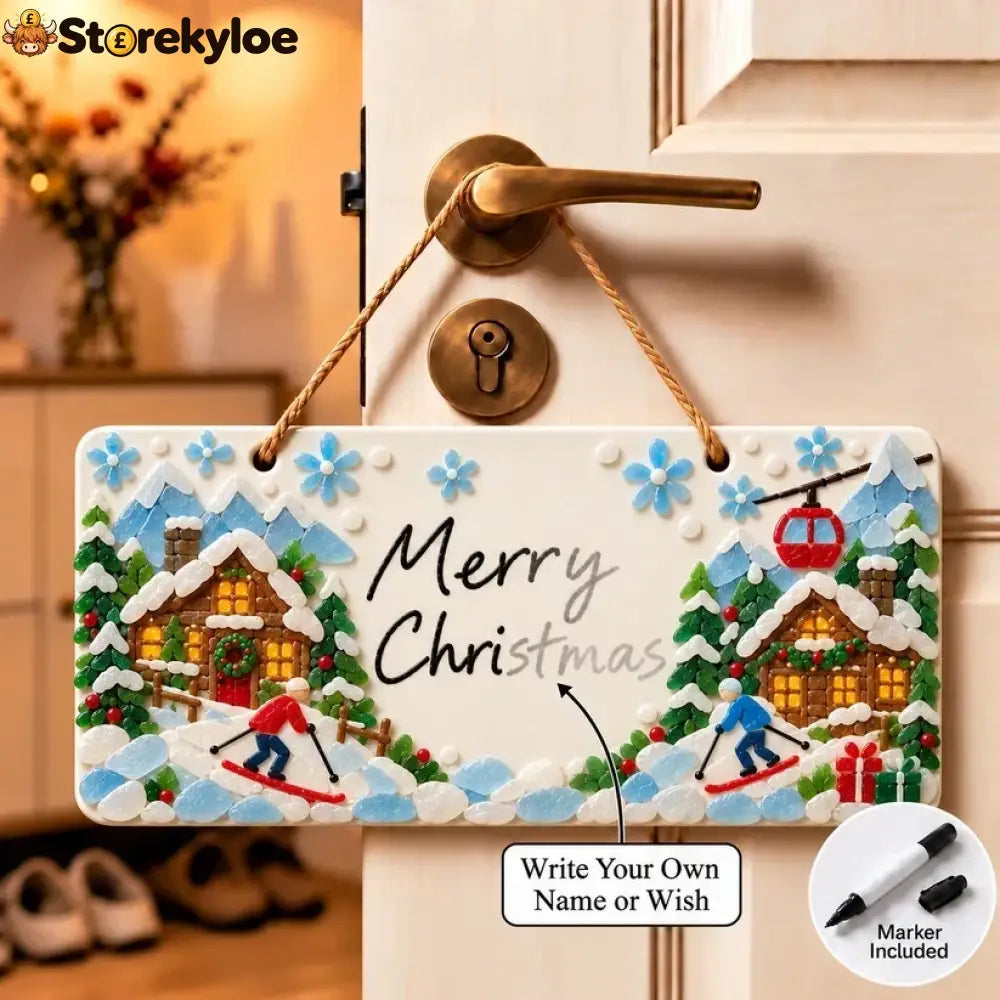 ⏳ Last Day 49% OFF – 🎄 Beginner-Friendly DIY Sea Glass Christmas Hanging Sign Kit | 8 Festive Designs with Handwritten