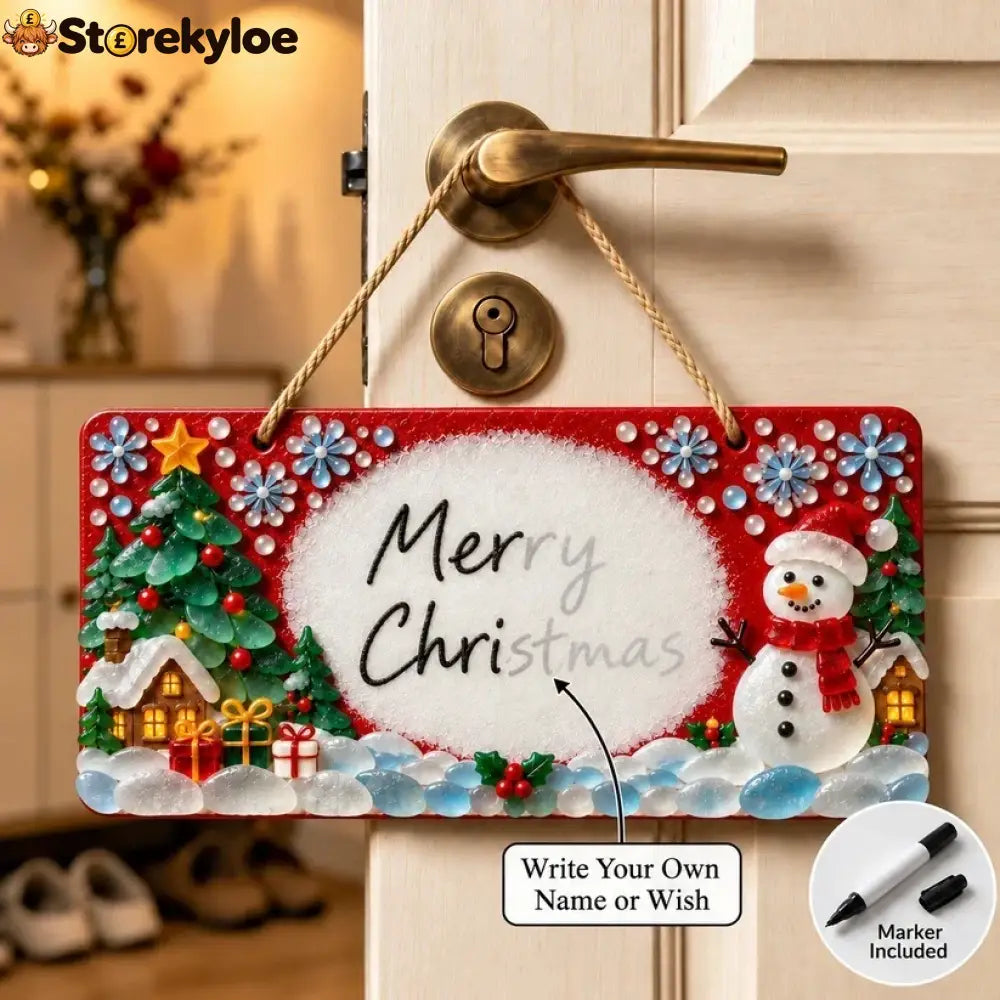 ⏳ Last Day 49% OFF – 🎄 Beginner-Friendly DIY Sea Glass Christmas Hanging Sign Kit | 8 Festive Designs with Handwritten