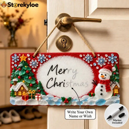 ⏳ Last Day 49% OFF – 🎄 Beginner-Friendly DIY Sea Glass Christmas Hanging Sign Kit | 8 Festive Designs with Handwritten