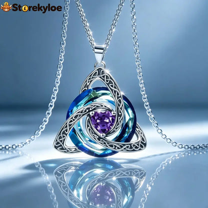 🔥last Day 50% Off - ✝️birthstone Celtic Trinity Knot Necklace ✨