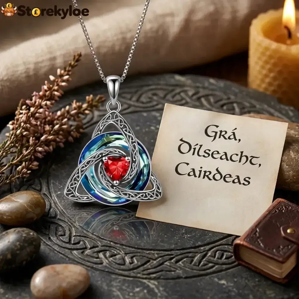 🔥last Day 50% Off - ✝️birthstone Celtic Trinity Knot Necklace ✨