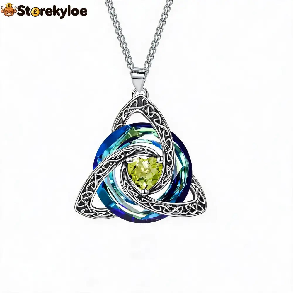 🔥last Day 50% Off - ✝️birthstone Celtic Trinity Knot Necklace ✨ - August
