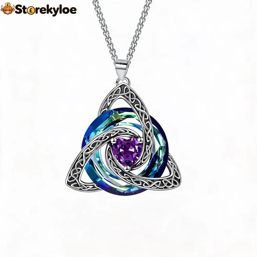 🔥last Day 50% Off - ✝️birthstone Celtic Trinity Knot Necklace ✨ - February