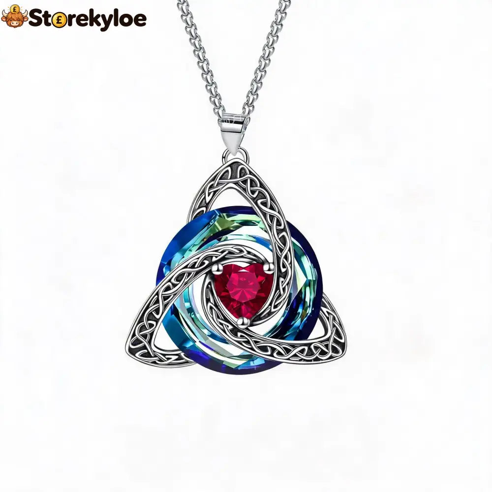 🔥last Day 50% Off - ✝️birthstone Celtic Trinity Knot Necklace ✨ - July