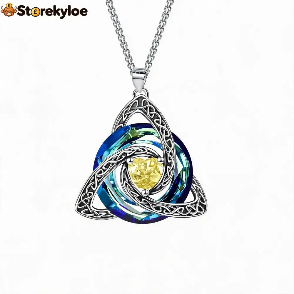 🔥last Day 50% Off - ✝️birthstone Celtic Trinity Knot Necklace ✨ - November