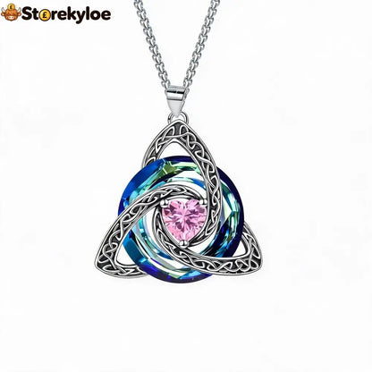 🔥last Day 50% Off - ✝️birthstone Celtic Trinity Knot Necklace ✨ - October