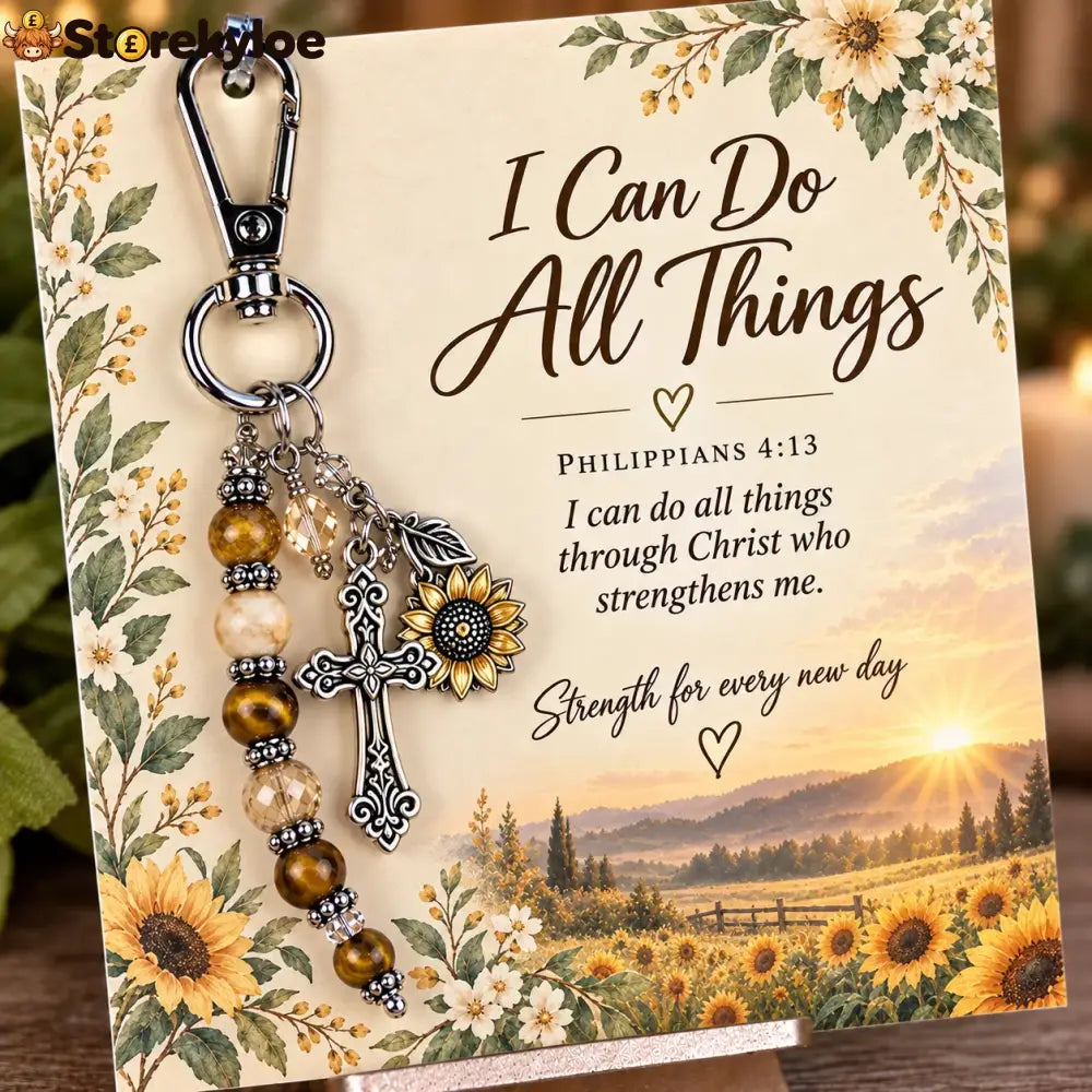 ⏳ Last Day 49% OFF – ✝️ Christian Scripture Keepsake Keychain | 23 Faith-Inspired Designs with Matching Devotional Card