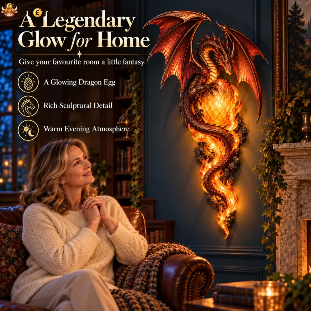 ✨last Day 49% Off✨🐉 Dragon Egg Guardian™ – Lighted Dragon Fantasy Wall Art - dragon