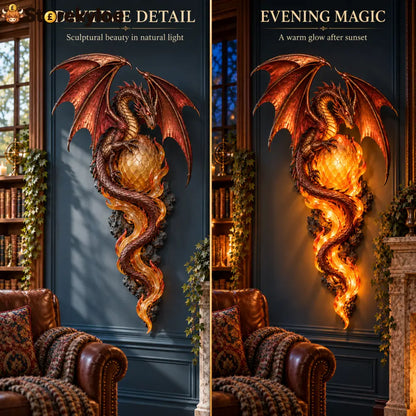 ✨last Day 49% Off✨🐉 Dragon Egg Guardian™ – Lighted Dragon Fantasy Wall Art - dragon