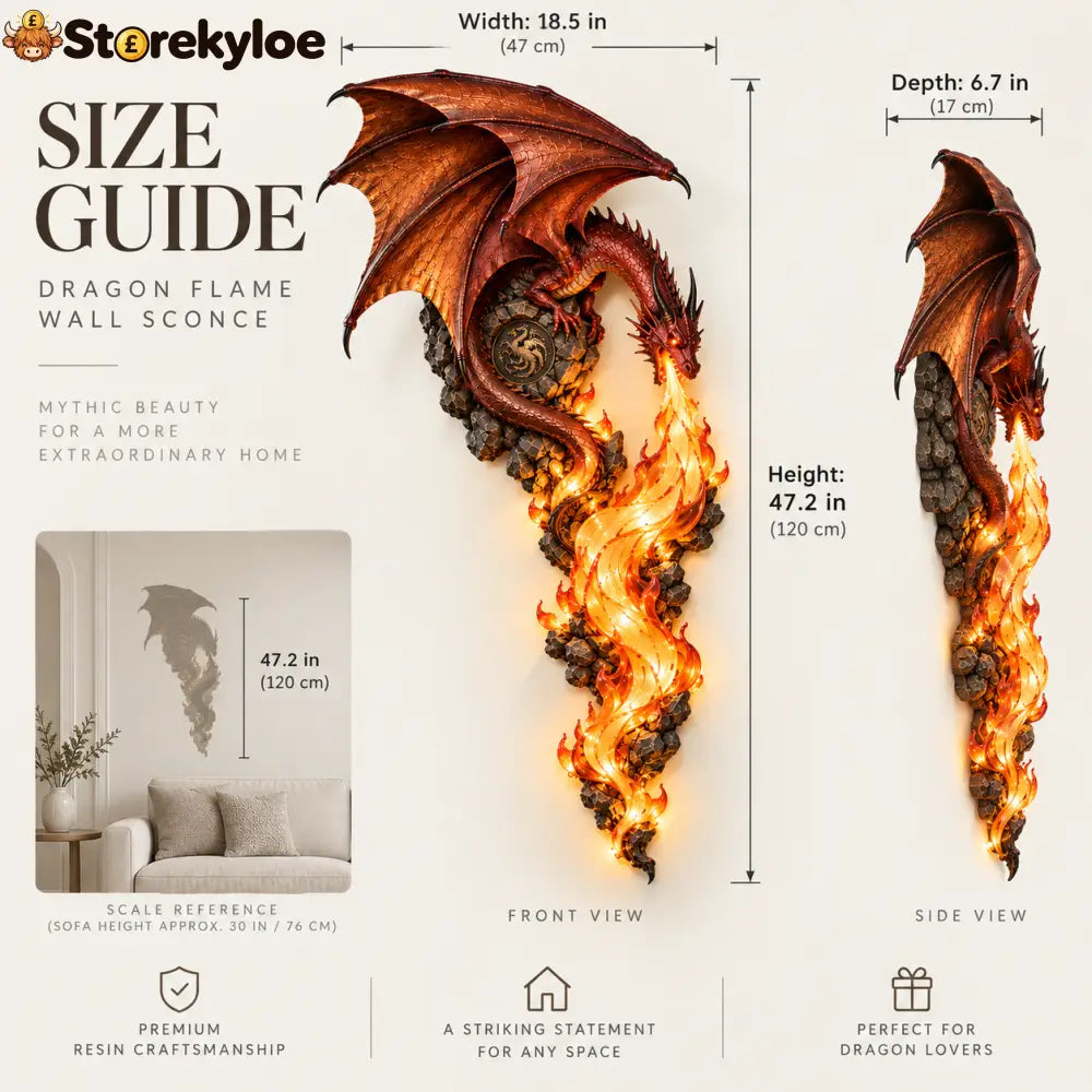 🔥Last Day 49% OFF -🐉 Dragonfire Guardian™ Wall Sconce – A Legendary Flame Awakens On Your Wall 🔥