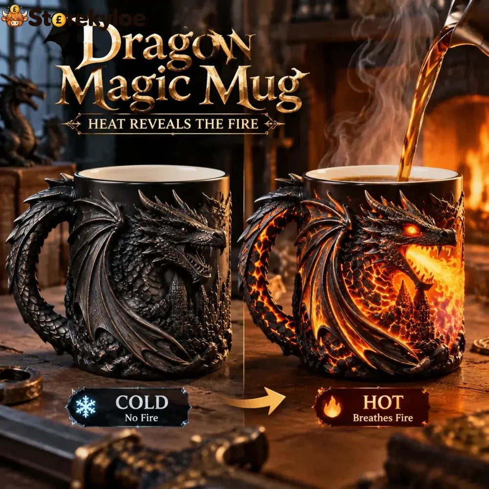 🔥 Last Day 49% OFF 🐉 Dragonfire Heat-Reveal Magic Mug 🔥