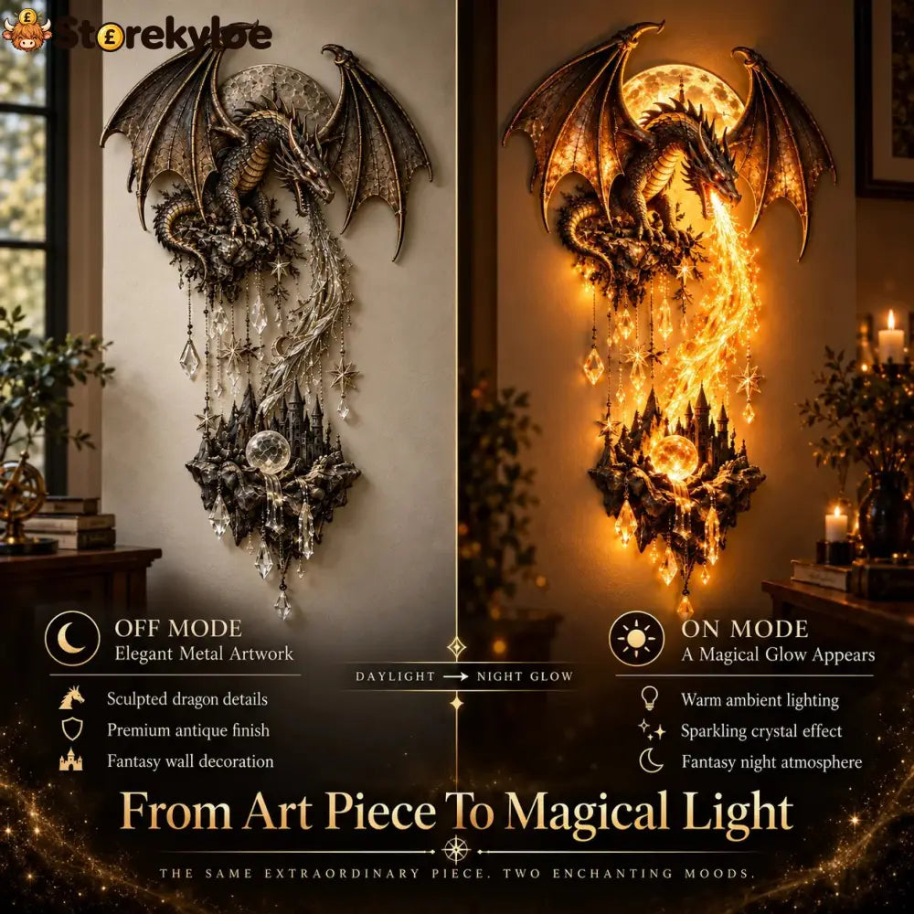 🔥 Last Day 49% OFF – 🐉 Dragonfire Moonlight Wall Lamp | Enchanted Fantasy Castle Decor 🌙 - Hot sale🔥