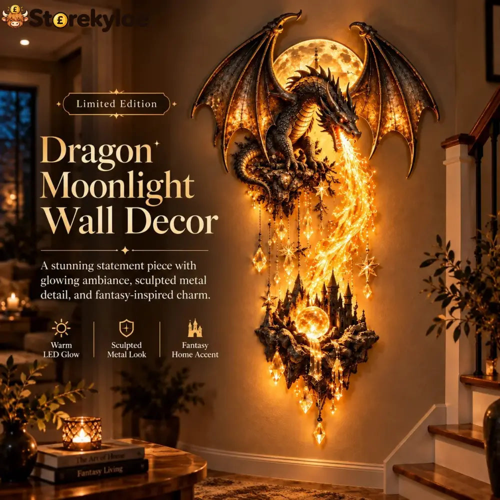 🔥 Last Day 49% OFF – 🐉 Dragonfire Moonlight Wall Lamp | Enchanted Fantasy Castle Decor 🌙 - Hot sale🔥
