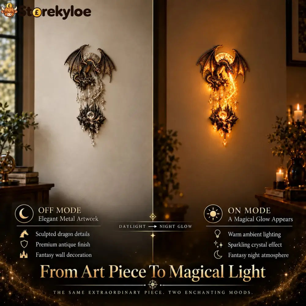 🔥 Last Day 49% OFF – 🐉 Dragonfire Moonlight Wall Lamp | Enchanted Fantasy Castle Decor 🌙 - Hot sale🔥