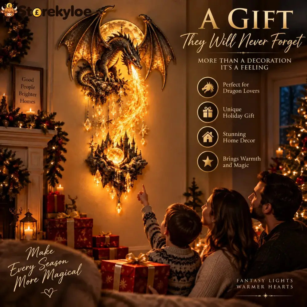 🔥 Last Day 49% OFF – 🐉 Dragonfire Moonlight Wall Lamp | Enchanted Fantasy Castle Decor 🌙 - Hot sale🔥