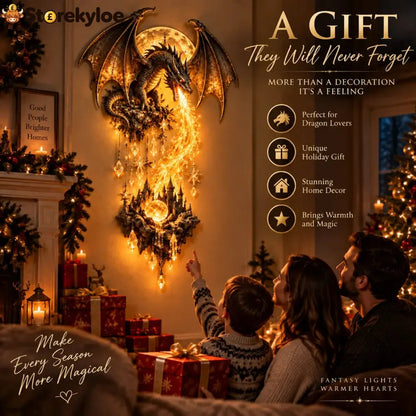🔥 Last Day 49% OFF – 🐉 Dragonfire Moonlight Wall Lamp | Enchanted Fantasy Castle Decor 🌙 - Hot sale🔥