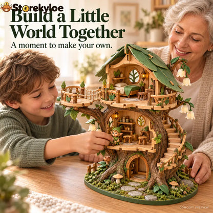 🔥LAST DAY 49% OFF -Enchanted Treehouse – DIY Miniature Fairy House Play set✨