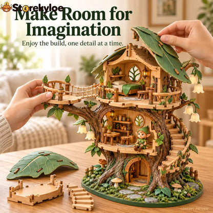 🔥LAST DAY 49% OFF -Enchanted Treehouse – DIY Miniature Fairy House Play set✨