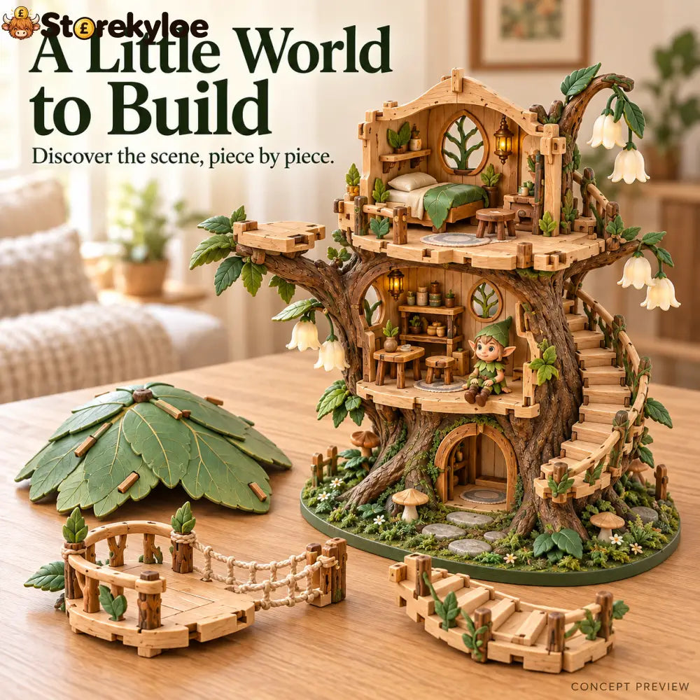 🔥LAST DAY 49% OFF -Enchanted Treehouse – DIY Miniature Fairy House Play set✨