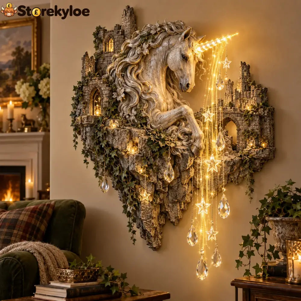 🔥last Day 49% Off -🦄 Fairy Unicorn Castle Starfall™ Wall Sconce – A Magical Fantasy Glow Awakens On Your Wall 🔥