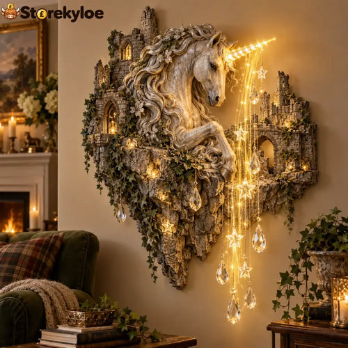 🔥last Day 49% Off -🦄 Fairy Unicorn Castle Starfall™ Wall Sconce – A Magical Fantasy Glow Awakens On Your Wall 🔥