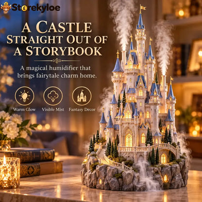 ✨LAST DAY 49% OFF-🏰 Fairytale Castle Humidifier – Magical Mist Glowing Windows & Storybook Home Decor - Classic