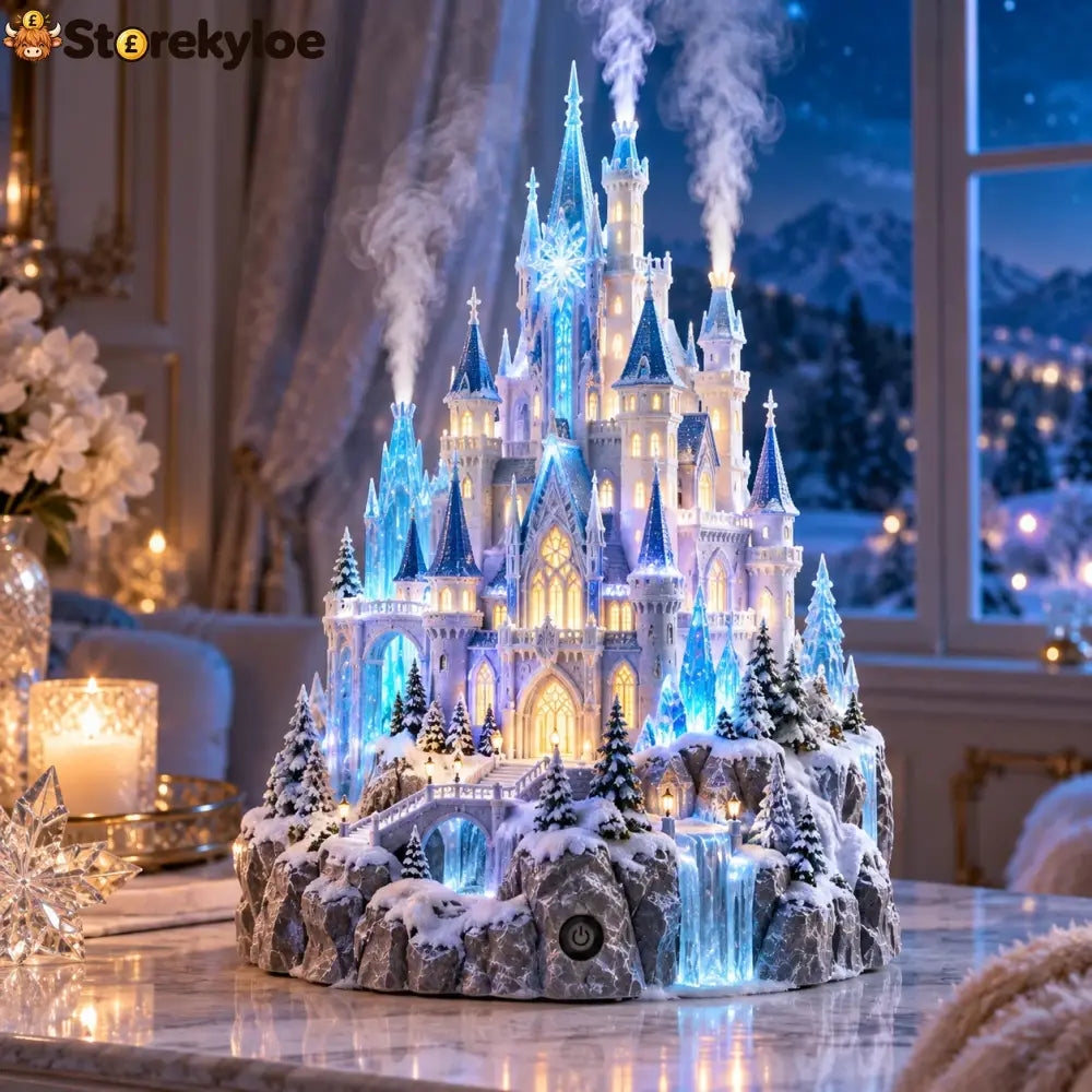✨LAST DAY 49% OFF-🏰 Fairytale Castle Humidifier – Magical Mist Glowing Windows & Storybook Home Decor - Ice and Snow