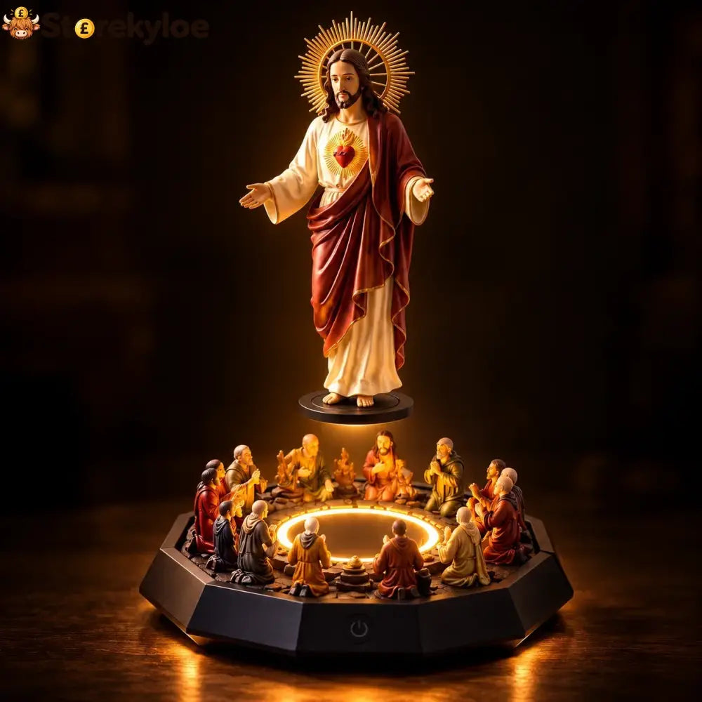 🔥last Day 49% Off🔥- Floating Christ With Led Lighting – A Symbol Of Faith That Enchants - Cristo 25cm