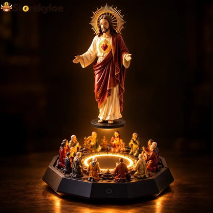 🔥last Day 49% Off🔥- Floating Christ With Led Lighting – A Symbol Of Faith That Enchants - Cristo 25cm