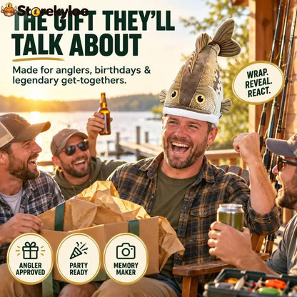 🔥Last day 70% OFF🐟 Funny 3D Fish Hat, Funny Fishing Gift for Anglers Lake Days & Parties