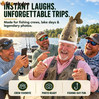 🔥Last day 70% OFF🐟 Funny 3D Fish Hat, Funny Fishing Gift for Anglers Lake Days & Parties