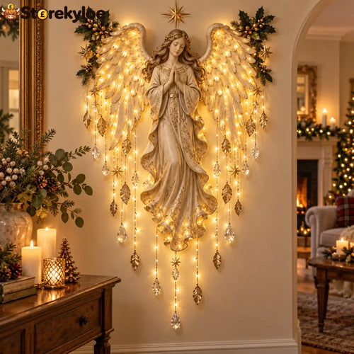 🔥last Day 49% Off -👼 Golden Prayer Angel Starfall™ Wall Sconce – A Sacred Holiday Radiance Awakens On Your Wall 🔥