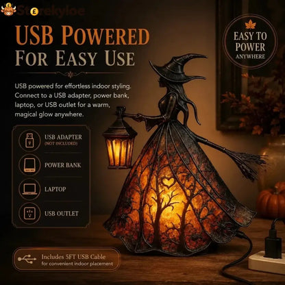 ✨Last Day 49% OFF✨Halloween Witch Lamp Tabletop Decoration✨