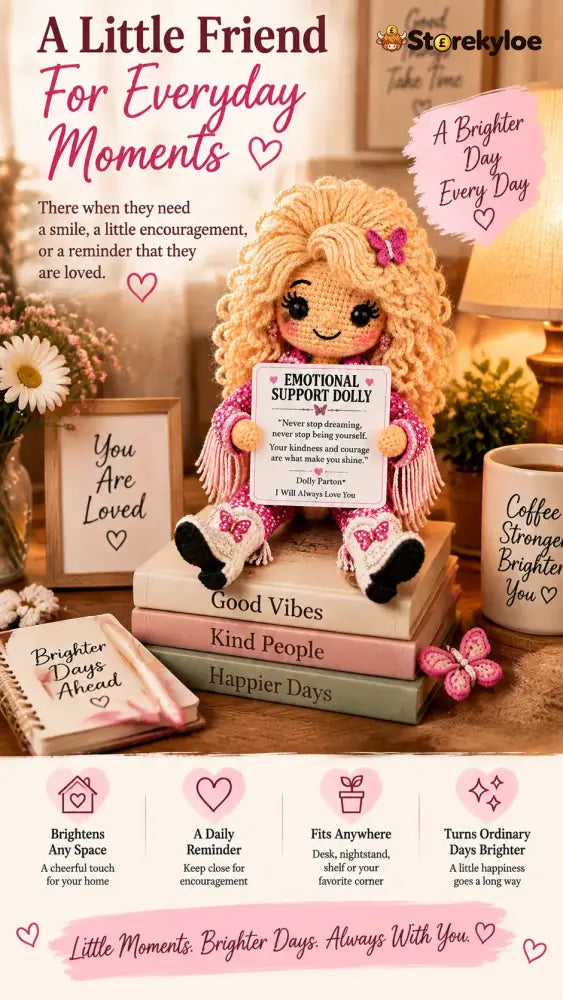 🔥LAST DAY 49% OFF - 💗Hand‑Crocheted Emotional Support Comfort Doll | Country Music Inspired Uplifting Encouragement