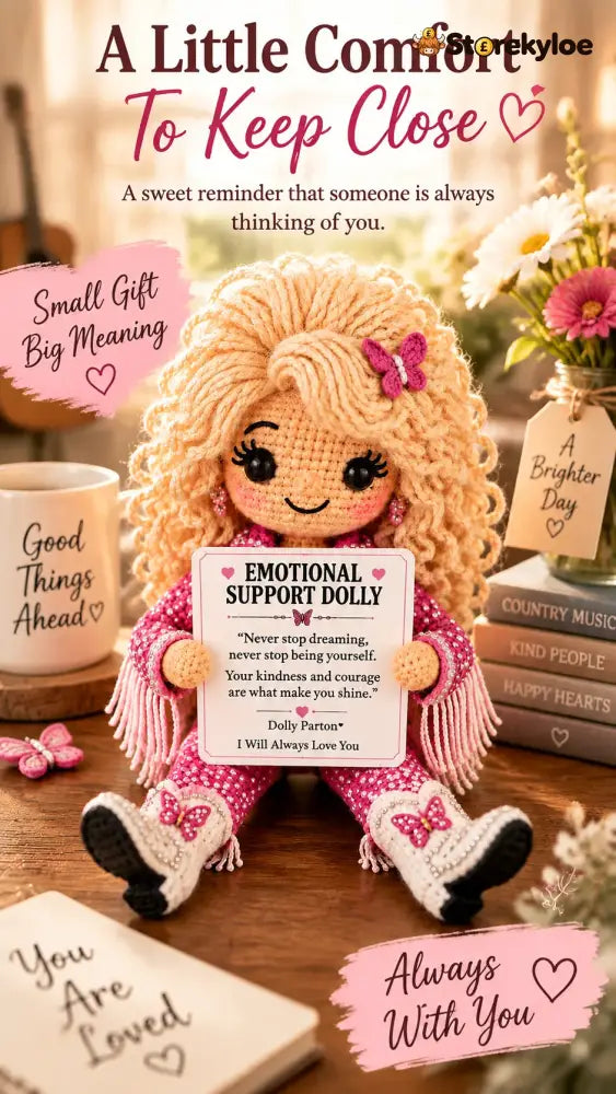🔥LAST DAY 49% OFF - 💗Hand‑Crocheted Emotional Support Comfort Doll | Country Music Inspired Uplifting Encouragement