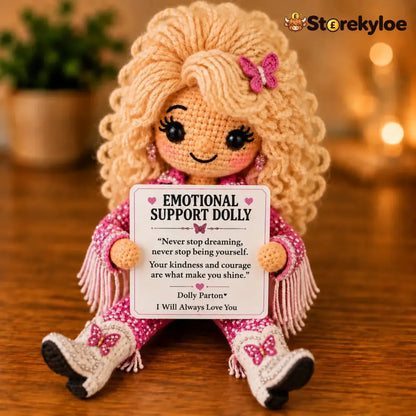 🔥LAST DAY 49% OFF - 💗Hand‑Crocheted Emotional Support Comfort Doll | Country Music Inspired Uplifting Encouragement