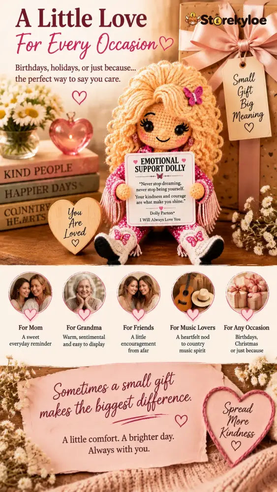 🔥LAST DAY 49% OFF - 💗Hand‑Crocheted Emotional Support Comfort Doll | Country Music Inspired Uplifting Encouragement