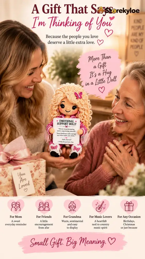 🔥LAST DAY 49% OFF - 💗Hand‑Crocheted Emotional Support Comfort Doll | Country Music Inspired Uplifting Encouragement