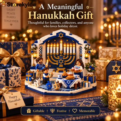 🕎✨ Last Day 49% OFF ⏰ Hanukkah Family Light Building Block Display Set