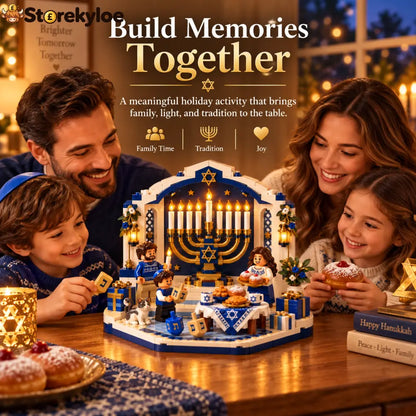 🕎✨ Last Day 49% OFF ⏰ Hanukkah Family Light Building Block Display Set