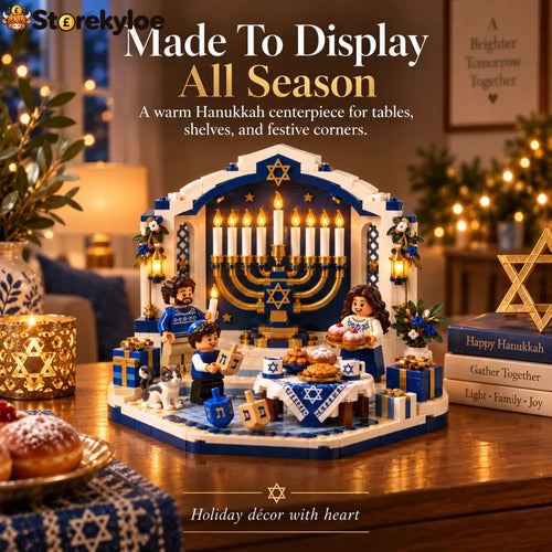 🕎✨ Last Day 49% OFF ⏰ Hanukkah Family Light Building Block Display Set