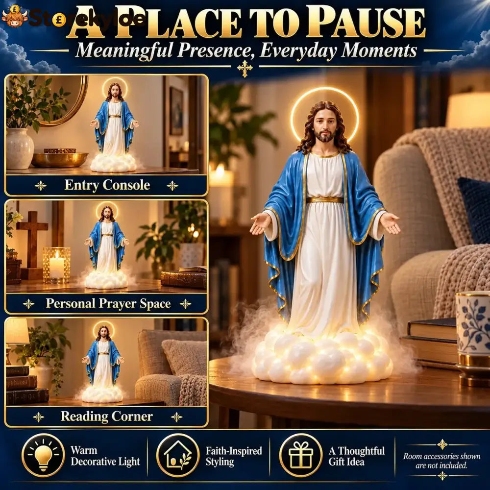 🎁 Last Day 49% Off✝️✨ Holy Mist Humidifier, Daytime Décor Evening Glow☁️💛