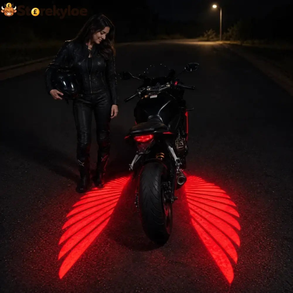 🔥 LAST DAY 49% OFF 🏍️ IP67 Waterproof & Dustproof Angel Wing Motorcycle LED Projector Lights (1 Pair)🥳