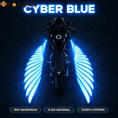 🔥 LAST DAY 49% OFF 🏍️ IP67 Waterproof & Dustproof Angel Wing Motorcycle LED Projector Lights (1 Pair)🥳